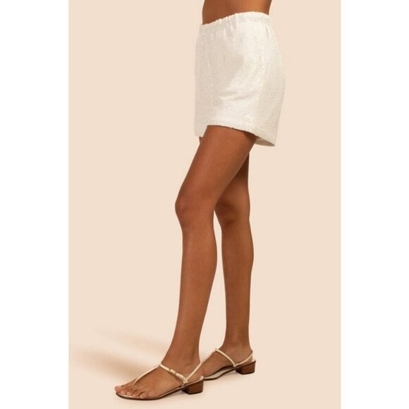 💕TRINA TURK💕 Idol Shorts ~ All That Glitters Sequin White XL NWT - Picture 3 of 12